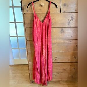 Style Park Vibrant Red and Orange Jumpsuit